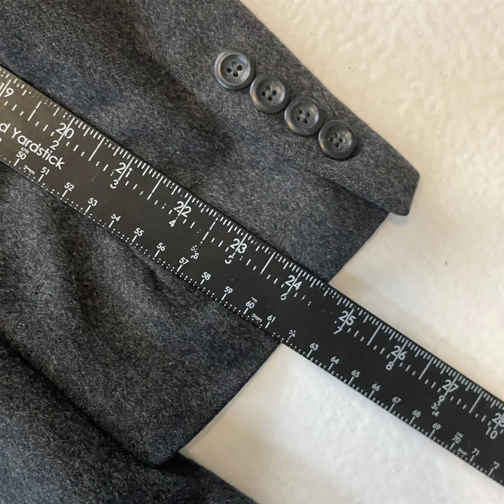Jos A Bank 44R Gray 100% Cashmere Flannel Mens Blazer Jacket‎ Sport Coat